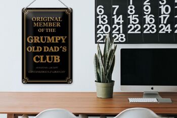 Panneau en étain disant 20x30cm Original Grumpy Old Dad's Club 3