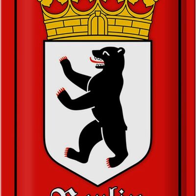 Cartel de chapa escudo de armas 20x30cm Estado federal de Berlín