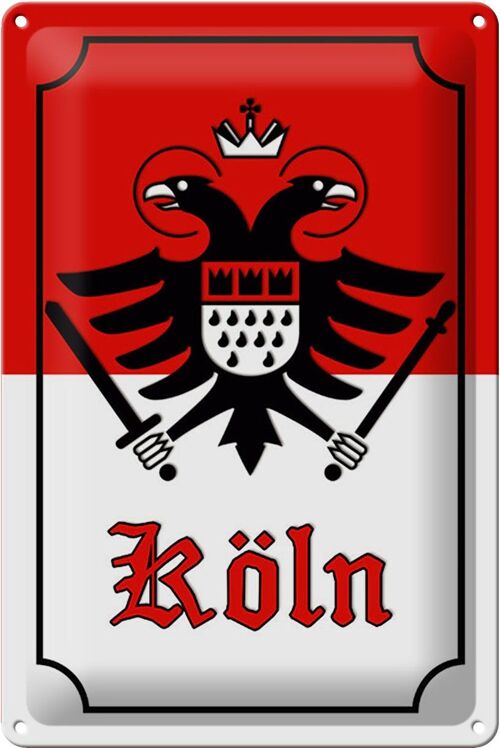 Blechschild Wappen 20x30cm Köln Stadtwappen Stadt