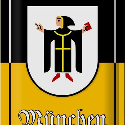 Cartel de chapa escudo de armas 20x30cm Escudo de armas de la ciudad de Munich Baviera