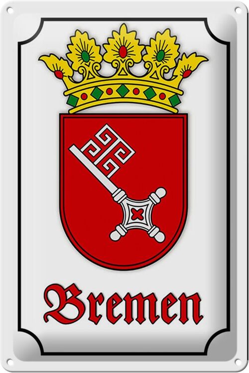Blechschild Wappen 20x30cm Bremen Stadtwappen Stadt
