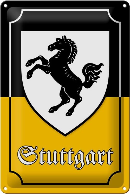 Blechschild Wappen 20x30cm Stuttgart Stadtwappen Stadt