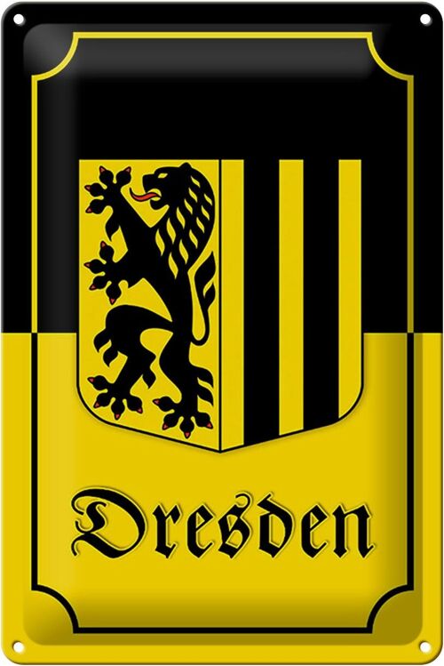 Blechschild Wappen 20x30cm Dresden Stadtwappen Stadt