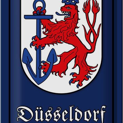 Cartel de chapa escudo de armas 20x30cm Escudo de armas de la ciudad de Düsseldorf