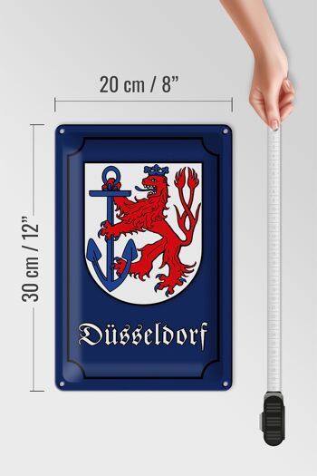 Plaque en tôle armoiries 20x30cm Armoiries de la ville de Düsseldorf 4