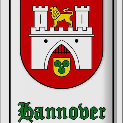 Cartel de chapa escudo de armas 20x30cm Escudo de armas de la ciudad de Hannover