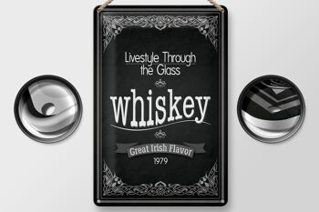 Plaque en tôle 20x30cm Whisky lifestyle auge 2