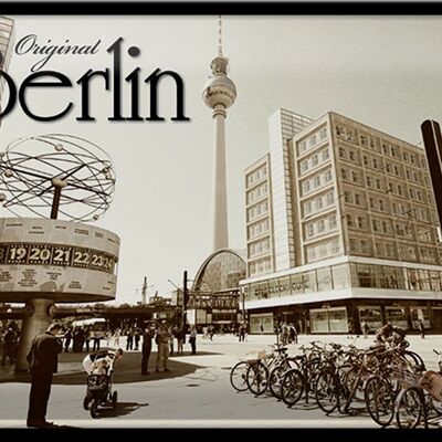 Metal sign Berlin 30x20cm original TV tower Foro