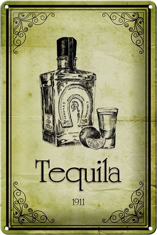 Blechschild 20x30cm 1911 Tequila Wanddeko