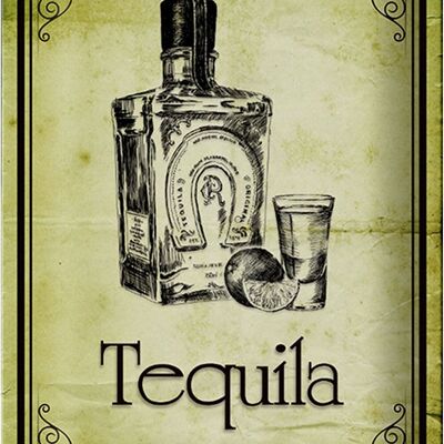 Cartel de chapa 20x30cm 1911 Tequila decoración de pared