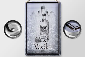 Plaque en tôle 20x30cm 1925 Vodka importée 2