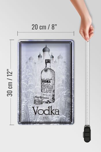 Plaque en tôle 20x30cm 1925 Vodka importée 4