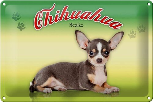 Blechschild Hund 30x20cm Chihuahua Mexiko Wanddeko