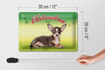 Plaque en tôle chien 30x20cm Chihuahua Mexique décoration murale 4