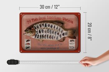 Plaque métallique poisson 30x20cm 39 Poissons des eaux américaines 4