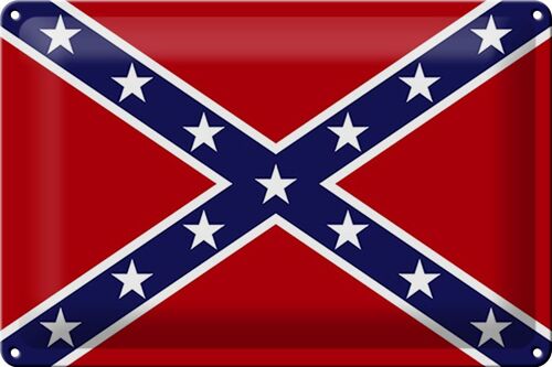 Blechschild Flagge 30x20cm Konföderierte Staaten Amerika