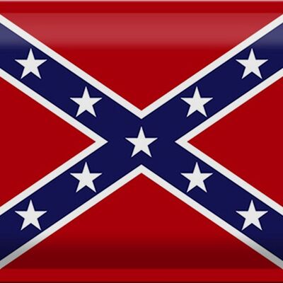 Targa in metallo Bandiera 30x20 cm Stati Confederati d'America