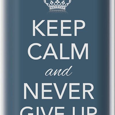Blechschild Spruch 20x30cm Keep Calm and never give up