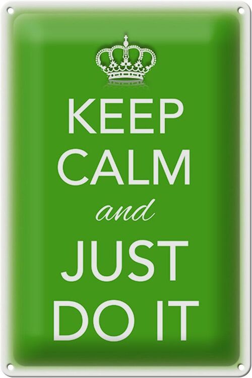 Blechschild Spruch 20x30cm Keep Calm and just do it