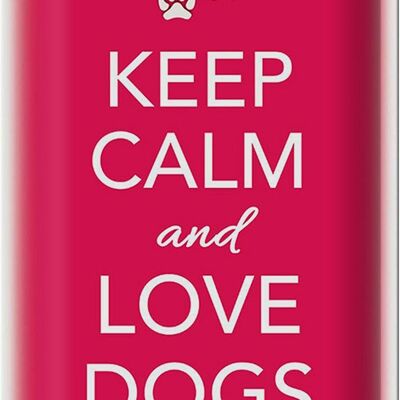 Blechschild Spruch 20x30cm Keep Calm and love dogs Hund