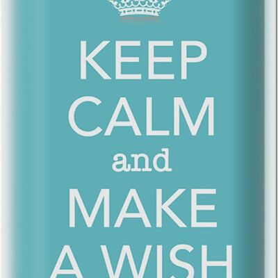 Blechschild Spruch 20x30cm Keep Calm and make a wish