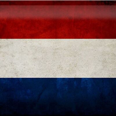 Bandera de cartel de hojalata, bandera de Holanda, 30x20cm
