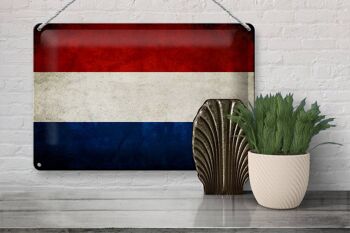Drapeau en étain 30x20cm, drapeau des pays-bas et de la hollande 3