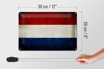 Drapeau en étain 30x20cm, drapeau des pays-bas et de la hollande 4