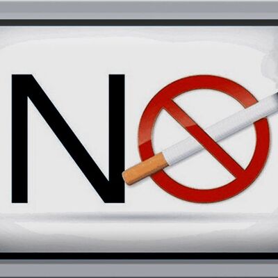 Cartel de chapa prohibición 30x20cm No fumar Decoración No fumar