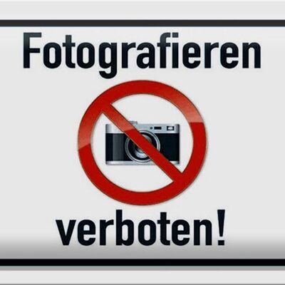 Blechschild Verbot 30x20cm Fotografieren verboten