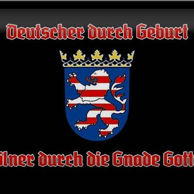 Blechschild Spruch 30x20cm Kölner durch die Gnade Gottes schwarzes Schild