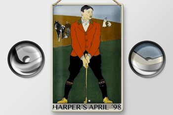 Plaque en tôle Golf 20x30cm Harper's April 98 2