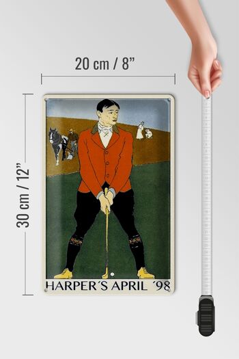 Plaque en tôle Golf 20x30cm Harper's April 98 4