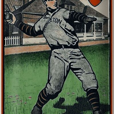 Cartel de chapa Retro 20x30cm Princeton Béisbol