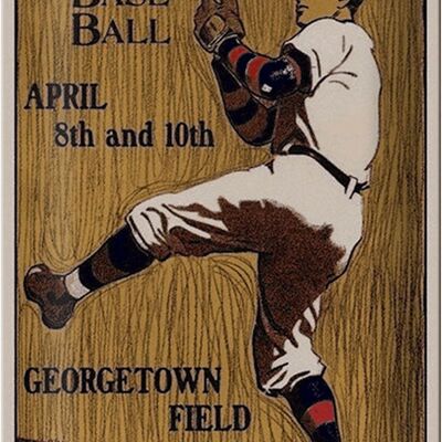 Cartel de chapa Retro, 20x30cm, béisbol de Pensilvania, 8 de abril