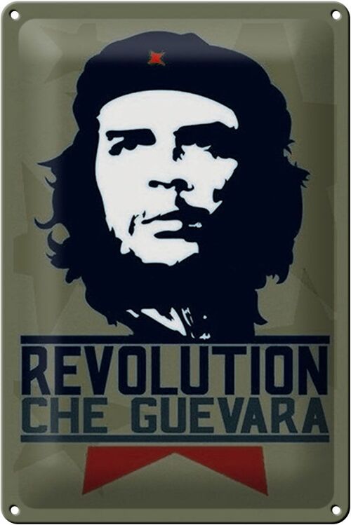 Blechschild Retro 20x30cm Revolution Che Guevara Kuba Cuba