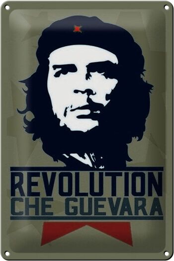 Signe en étain rétro 20x30cm, révolution Che Guevara Cuba Cuba 1