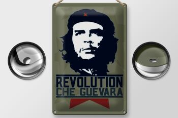 Signe en étain rétro 20x30cm, révolution Che Guevara Cuba Cuba 2