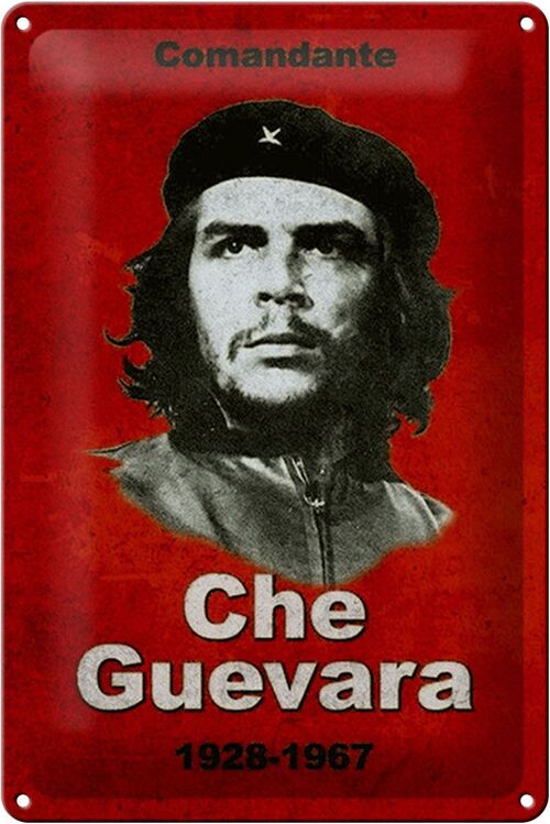 Blechschild Retro 20x30cm Comandant Che Guevara 1928-1967