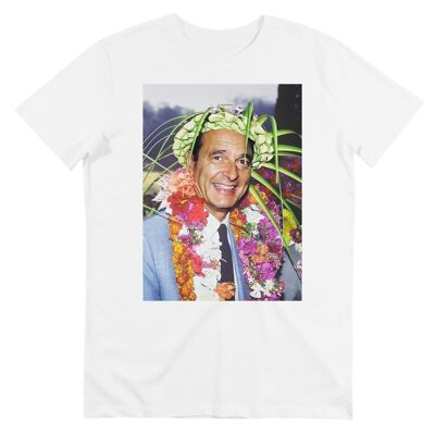 T-shirt Chirac Flowers - T-shirt Jacques Chirac divertente e originale