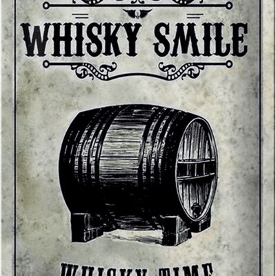 Blechschild 20x30cm Whisky Smile Whisky Time