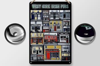 Plaque en tôle 20x30cm Pubs irlandais West Cork 2