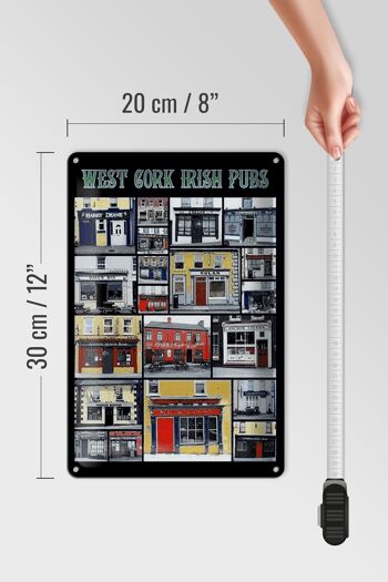 Plaque en tôle 20x30cm Pubs irlandais West Cork 4