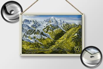 Plaque en tôle France 30x20cm Vallée de Chamonix Mont Blanc 2