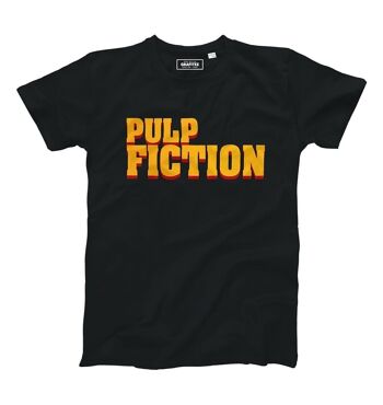 T-shirt Logo Pulp Fiction - T-shirt Typo Tarantino 2