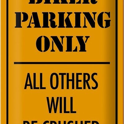 Metal sign parking 20x30cm biker parking only all others