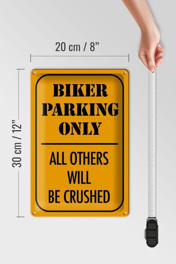 Plaque en tôle parking 20x30cm parking motards uniquement tous les autres 4