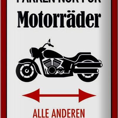 Metal sign Parking 20x30cm only for motorcycles all others