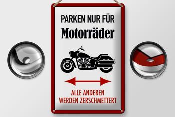 Plaque de stationnement en tôle 20x30cm uniquement pour motos et tous autres 2