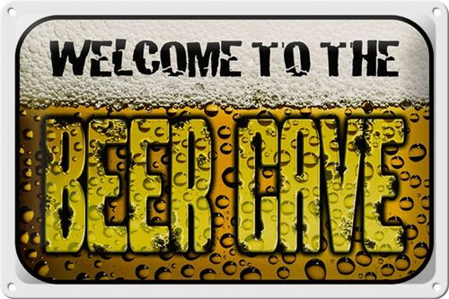 Blechschild Bier 30x20cm welcome to the beer cave